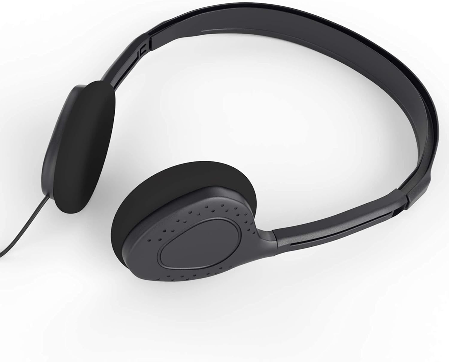 Headphones On-Ear Stereo Headset with 3.5 mm Headphone Plug - 10 Pack - Black