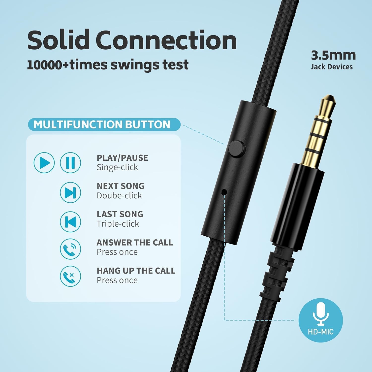 10 Pack - Kids Wired Headphones for School Students