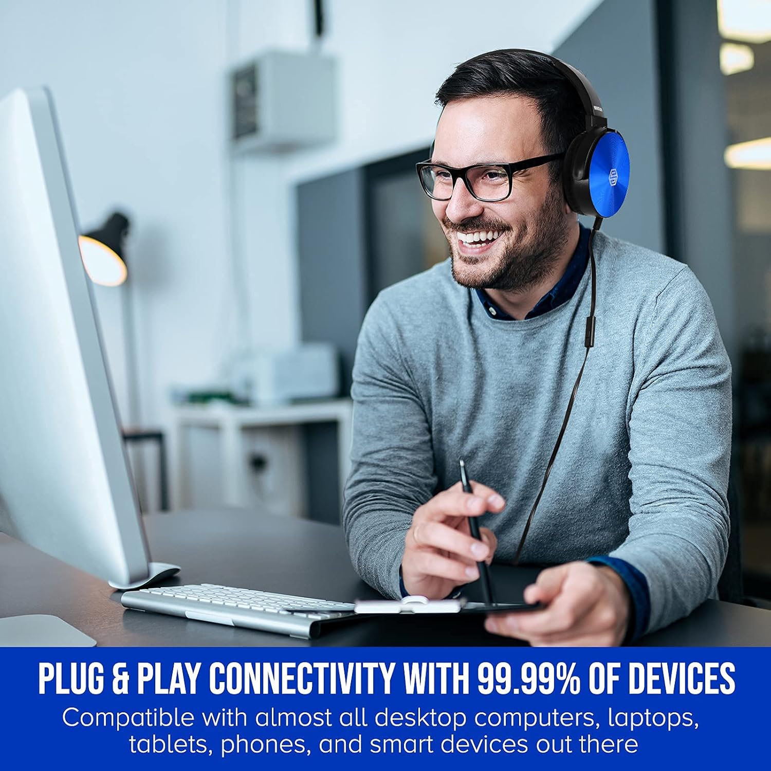 Premium Classroom Headphone with Microphone (5 Pack)