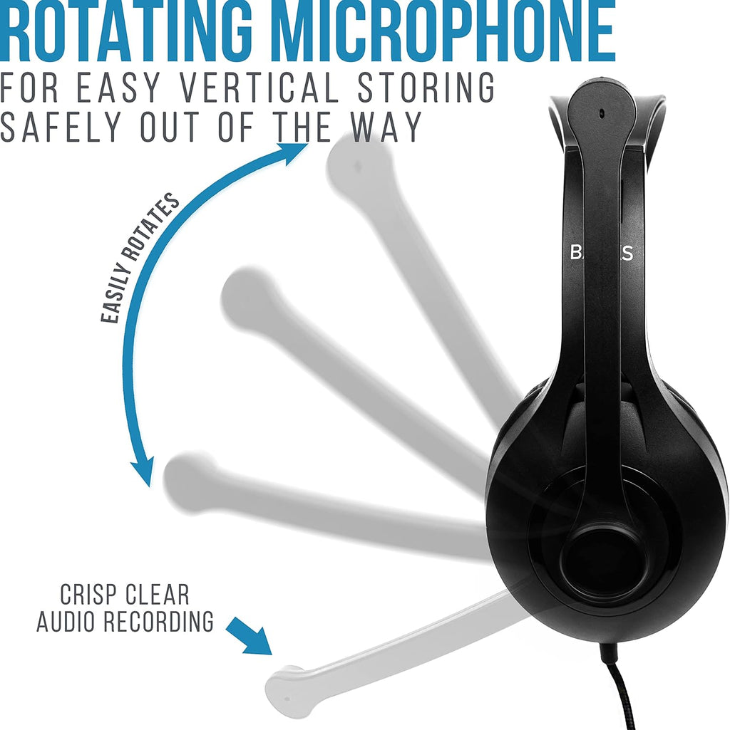 Barks Classroom Headphones With Microphone (10 Pack)