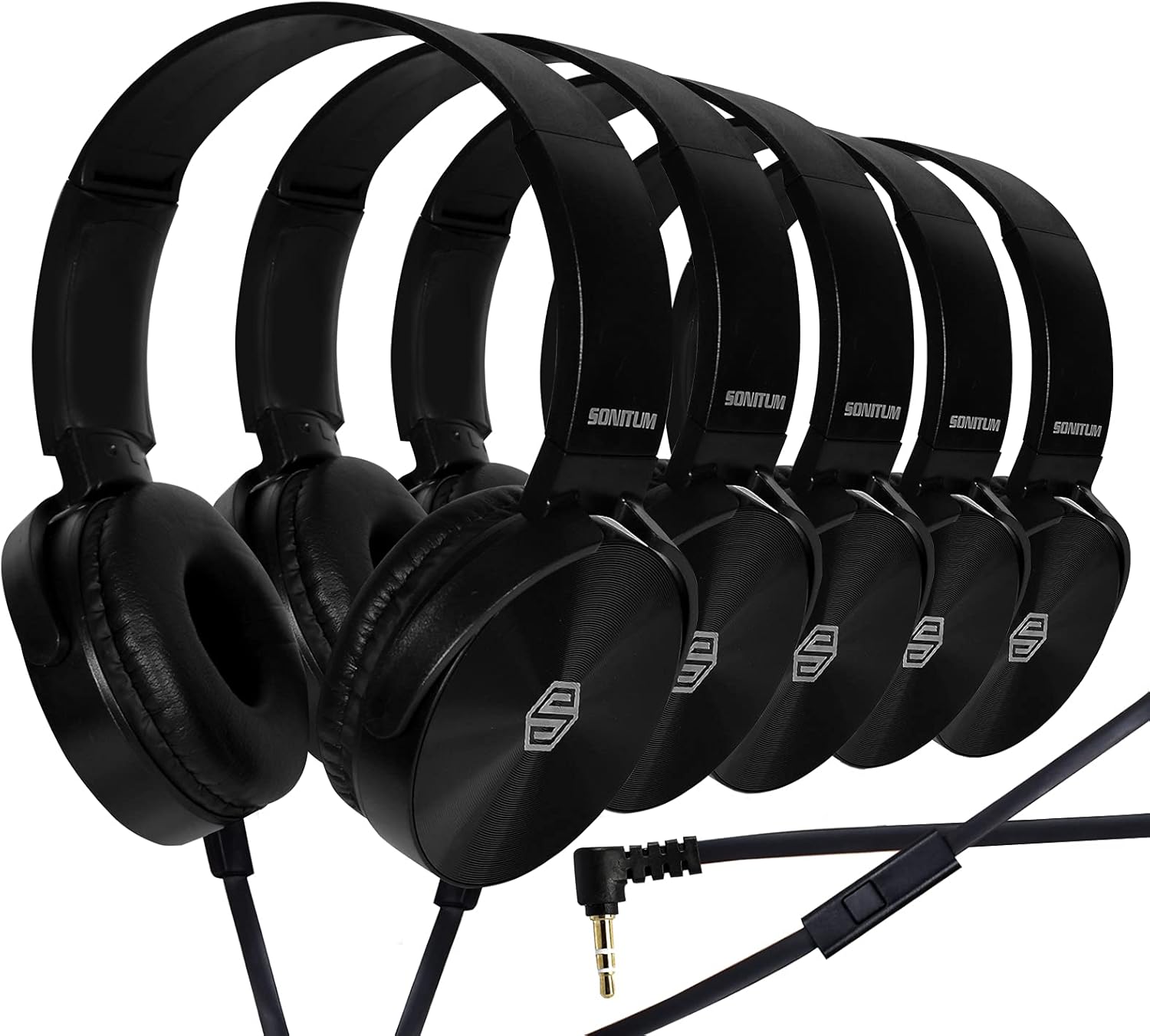 10-Pack, Student On Ear Comfy Swivel Earphones for Library