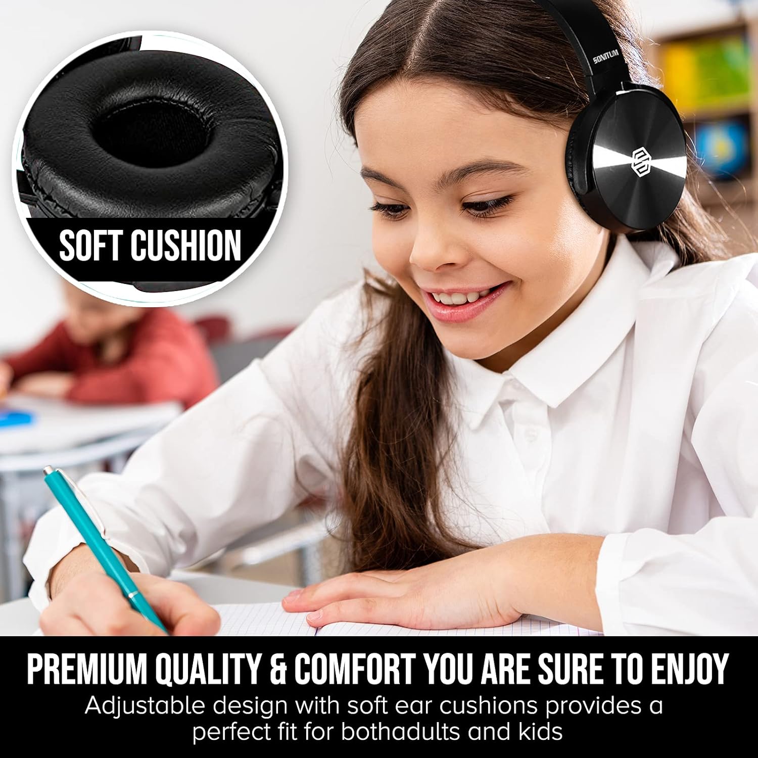 10-Pack, Student On Ear Comfy Swivel Earphones for Library