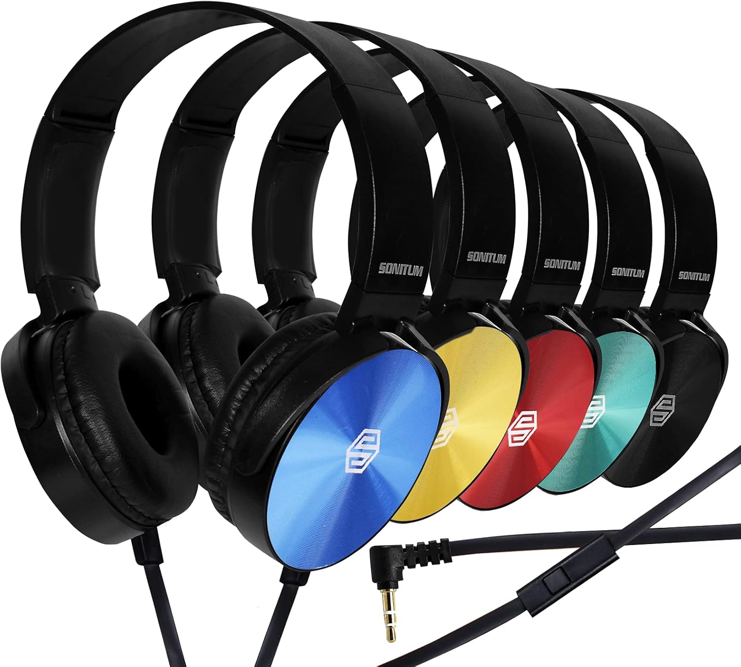 Premium Classroom Headphone with Microphone (5 Pack)