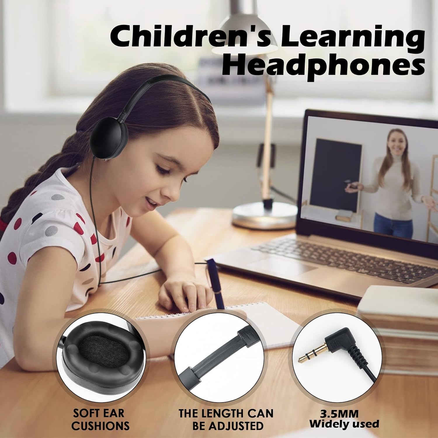 30 Pack for Classroom School Wholesale Earphones Class Set for Students Teens Children and Adult (Black Color)