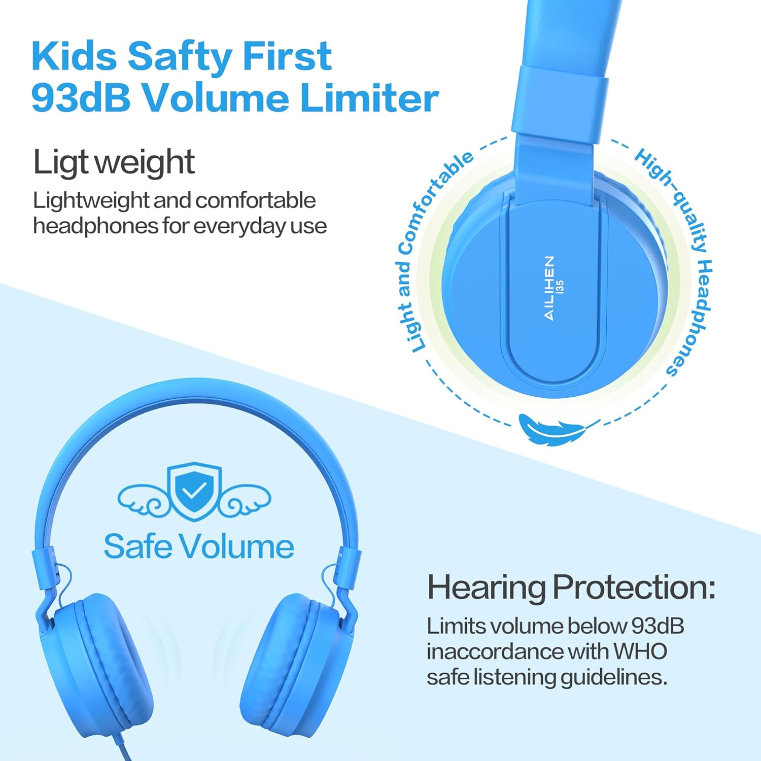 Classroom Headphones Bulk 10 Pack - Kids Headphones for School