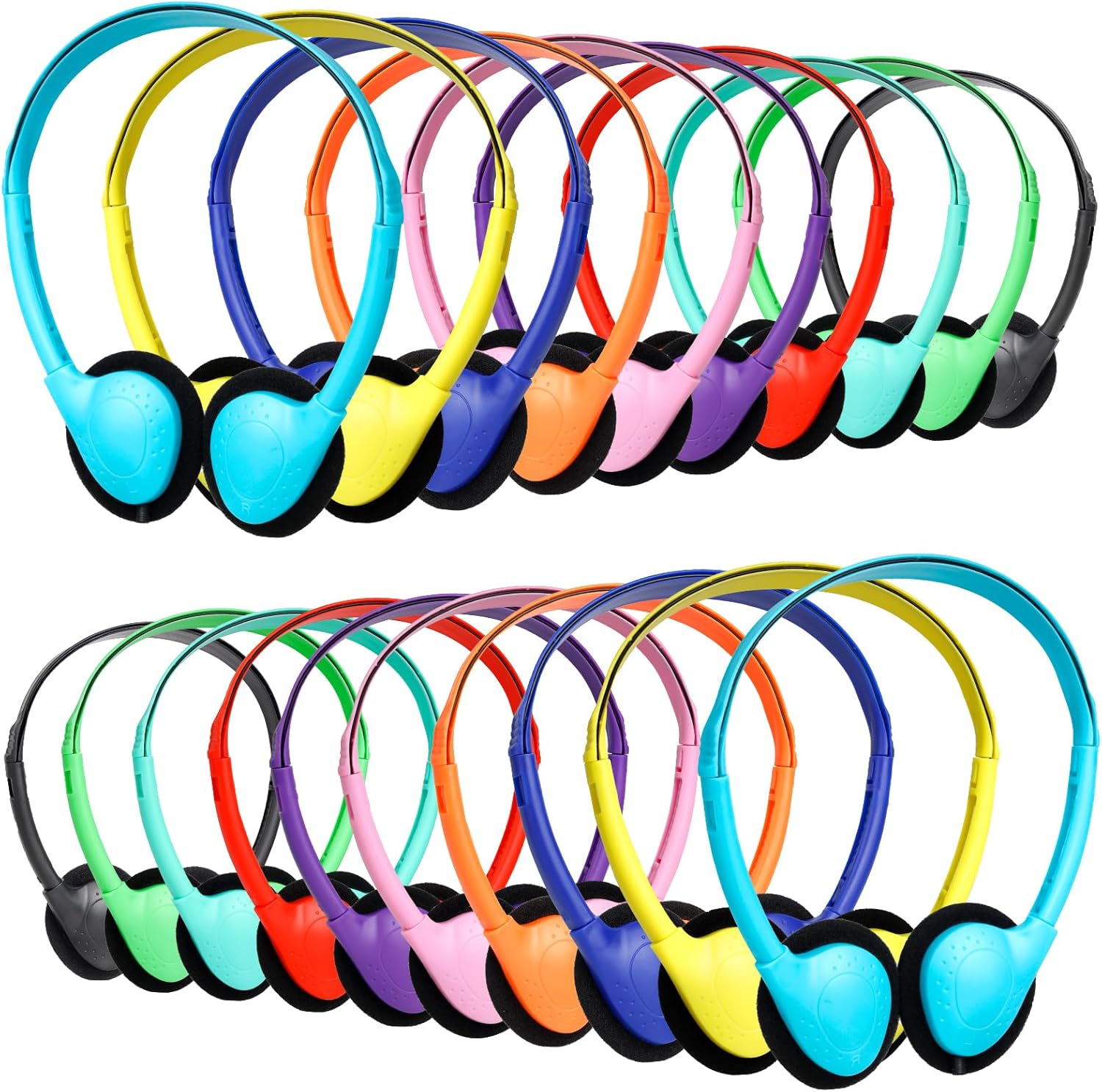 Classroom Bulk Headphones 15 Pack for School Students Children
