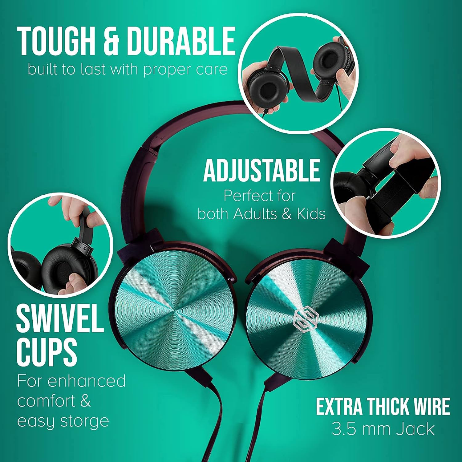 Premium Classroom Headphone with Microphone (5 Pack)